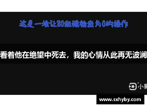 看着他在绝望中死去，我的心情从此再无波澜